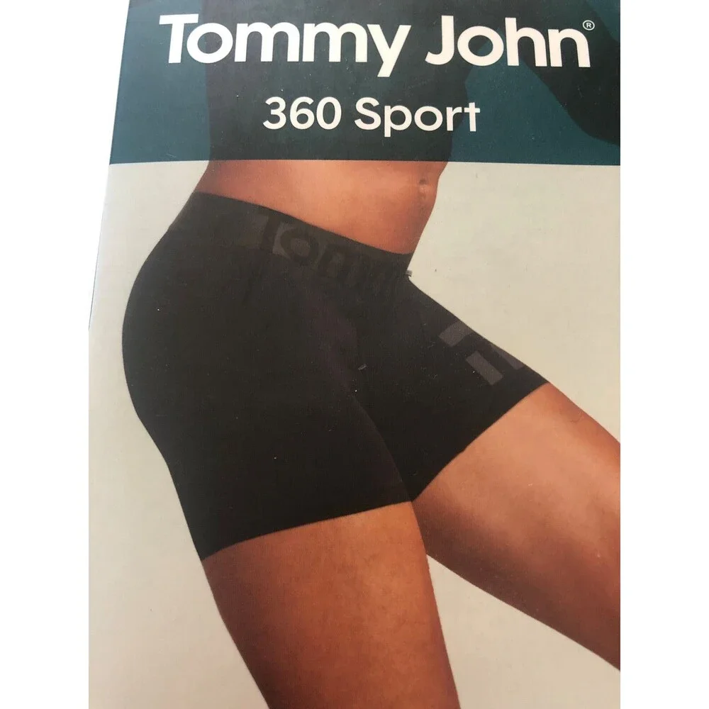 Tommy John 360 Sport Boxer Size 2XL Black Blue 2 Pack Hammock Pouch 4